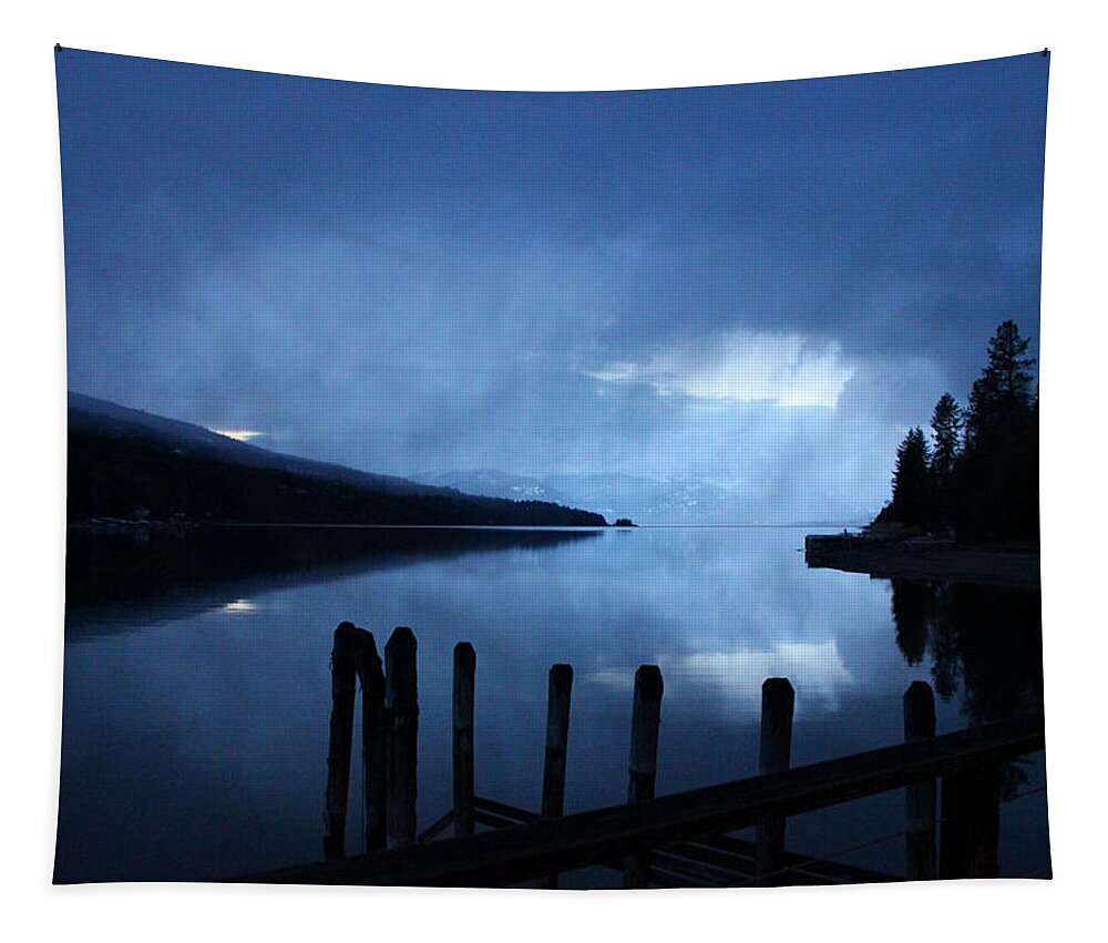 Lake Scene Tapestry featuring the photograph Beautiful Bay by Lucy West