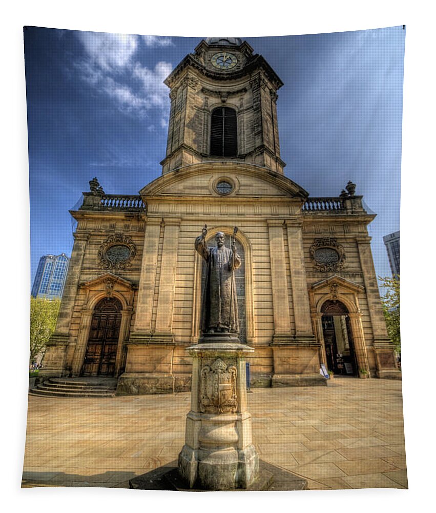 Church Tapestry featuring the photograph Birmingham Cathedral 2.0 by Yhun Suarez