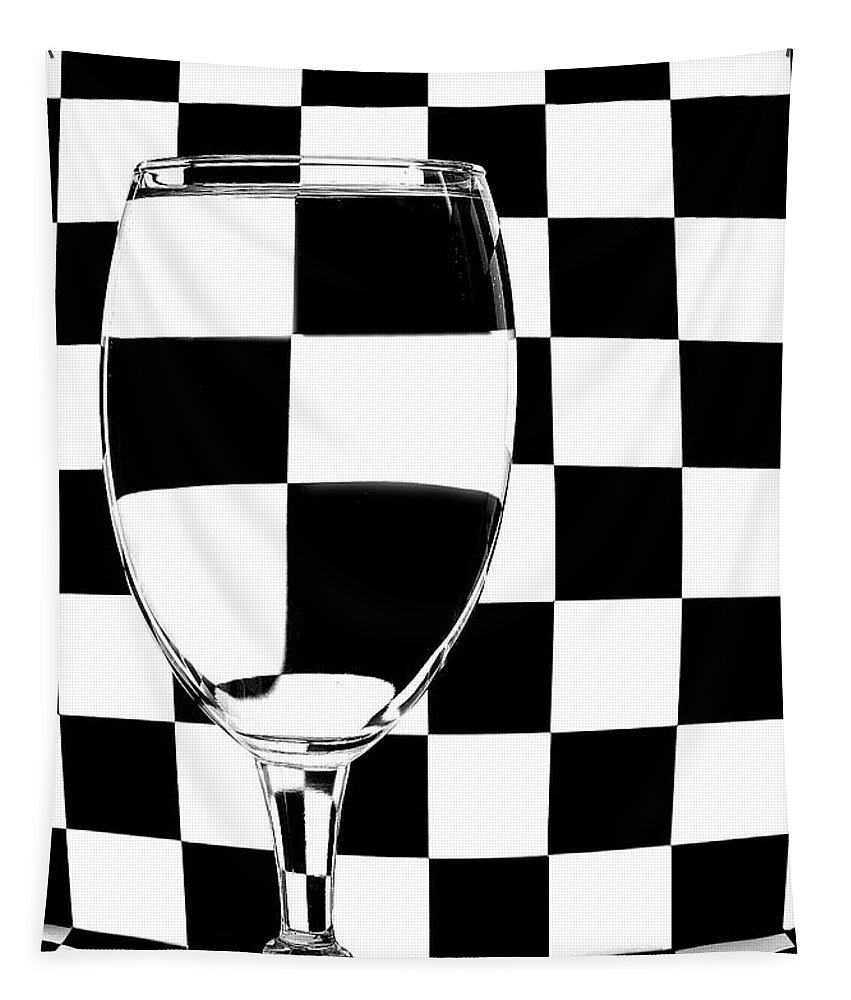 Checker Tapestry featuring the photograph Black and White by Mark Fuller