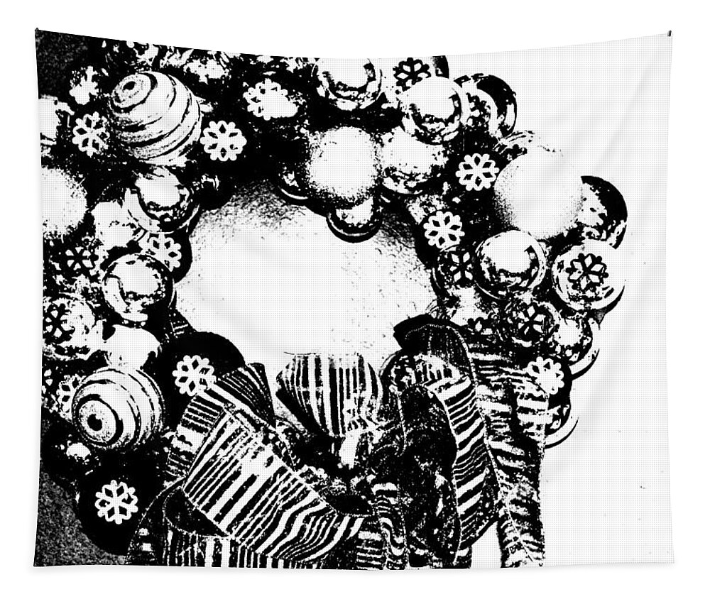 Black And White Tapestry featuring the photograph Black And White Wreath by Diane montana Jansson