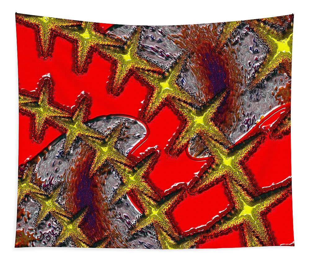 Blood Tapestry featuring the digital art Blood on the Wire by Alec Drake