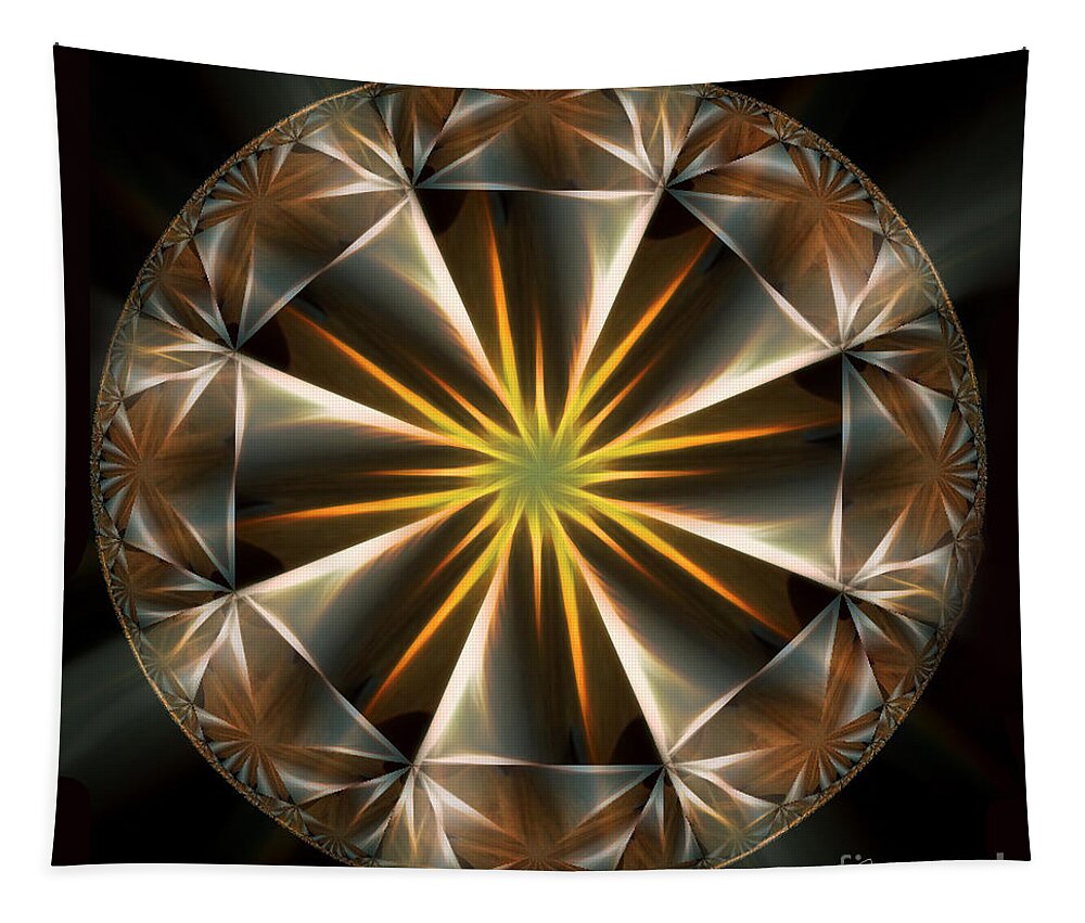 Mandala Tapestry featuring the digital art Bright Star by Danuta Bennett