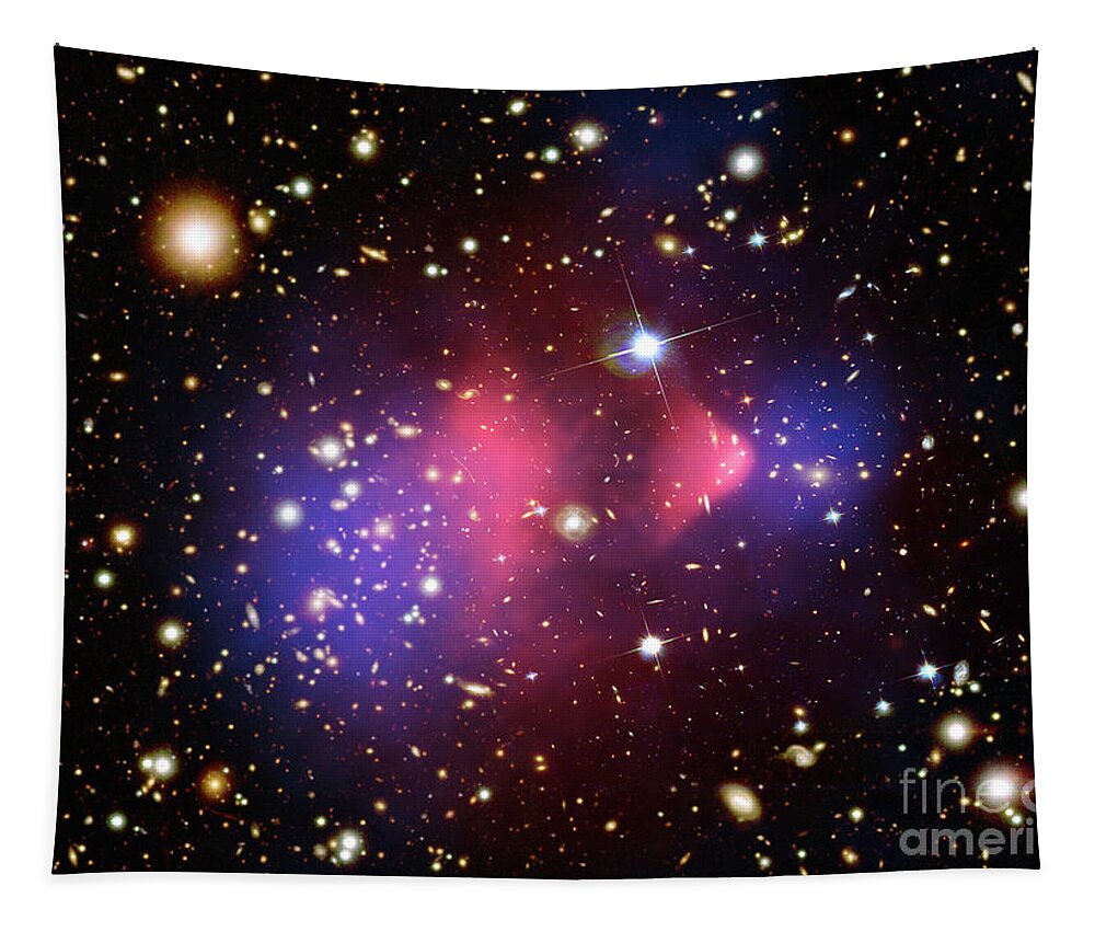 Chandra Tapestry featuring the photograph Bullet Cluster by Nasa