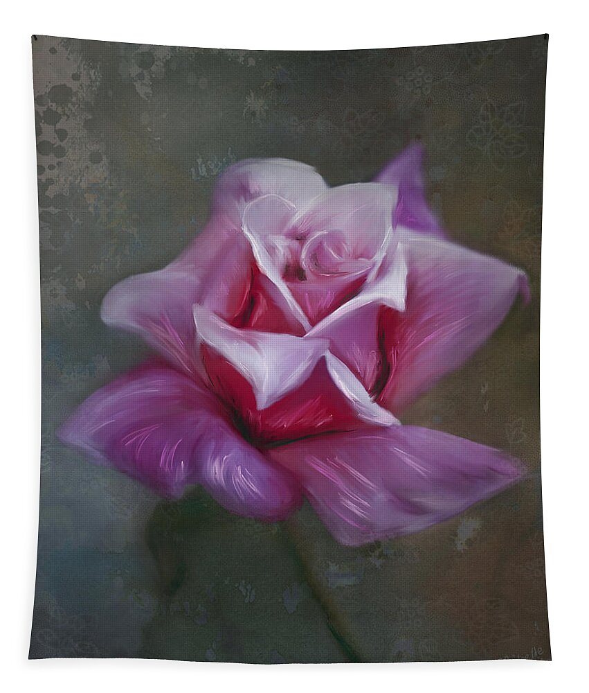 Rose Art Tapestry featuring the painting By Any Other Name by Michelle Wrighton