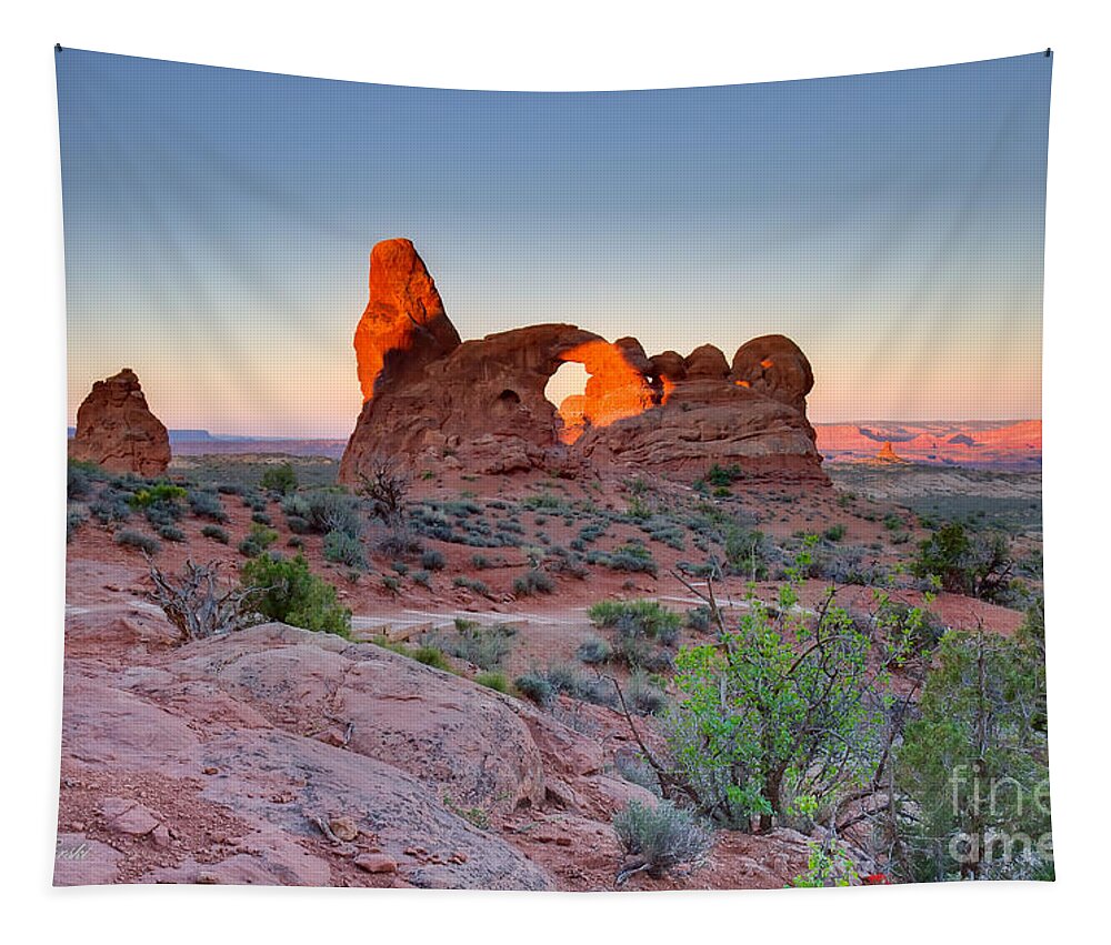 Arches National Park Tapestry featuring the photograph Capturing Sunlight by Sue Karski