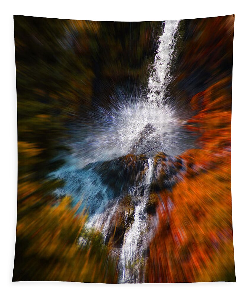 Color Tapestry featuring the photograph Cascade Waterfall by Mick Anderson