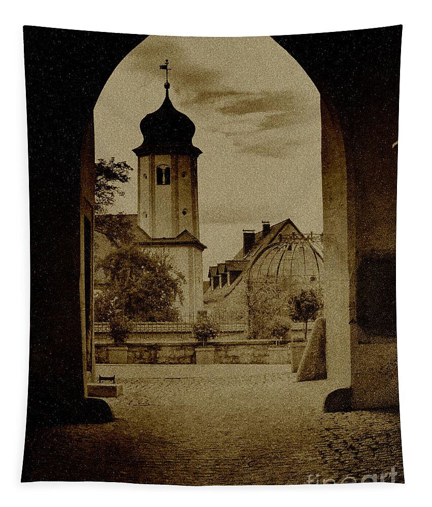 Castle Tapestry featuring the photograph Castle Gate by Heiko Koehrer-Wagner