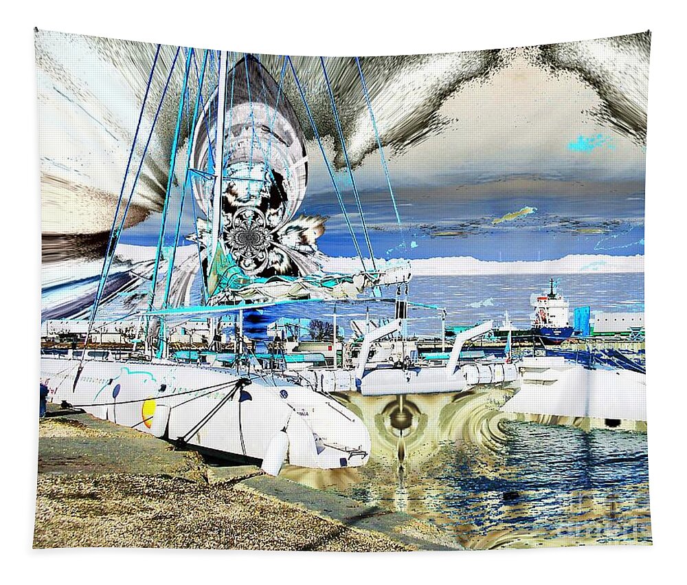 Catamaran Tapestry featuring the photograph Catamaran by Rogerio Mariani