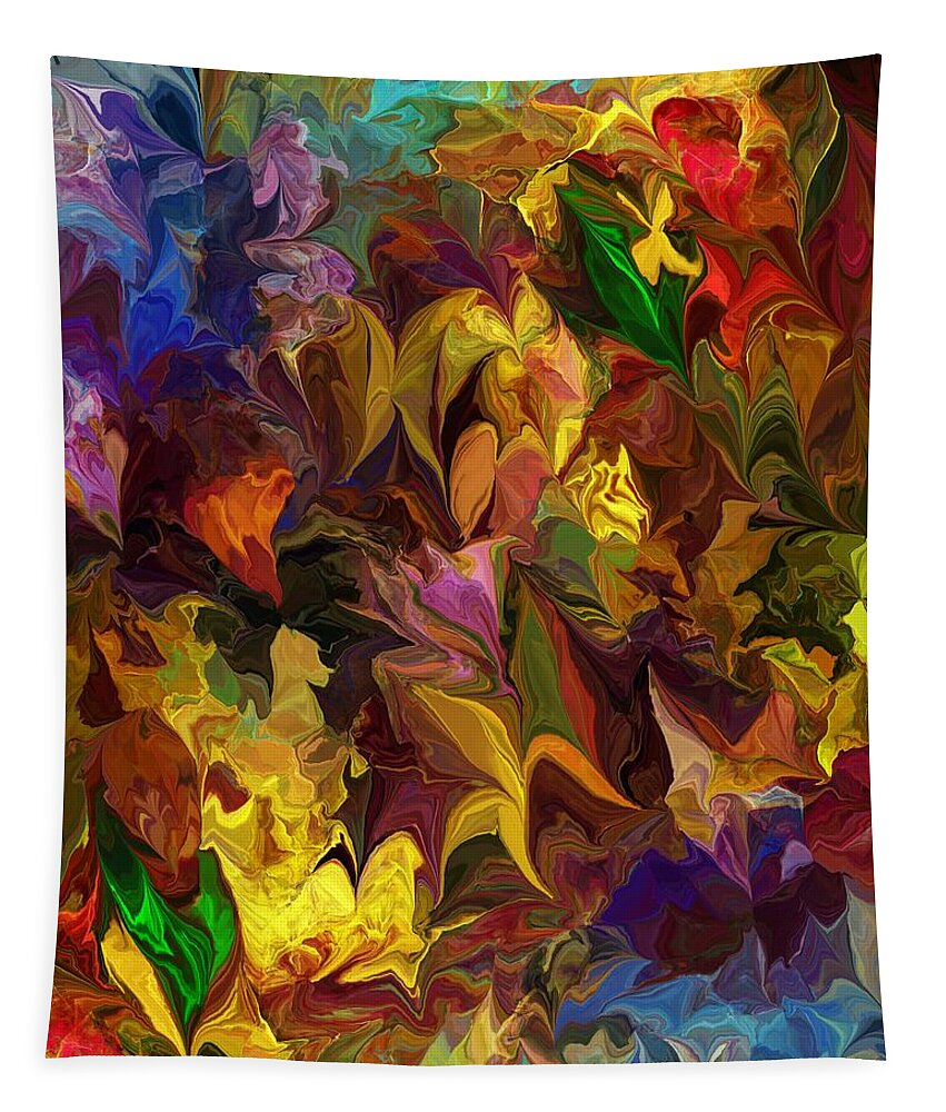 Fine Art Tapestry featuring the digital art Chaotic Canvas by David Lane