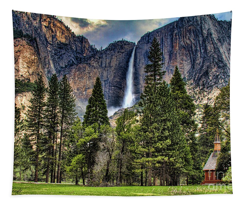 Cooks Meadow Tapestry featuring the photograph Chapel in the Valley 2 by Sue Karski