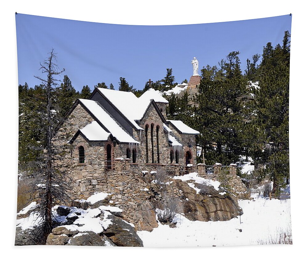 Church Tapestry featuring the photograph Chapel on the Rocks No. 3 by Dorrene BrownButterfield