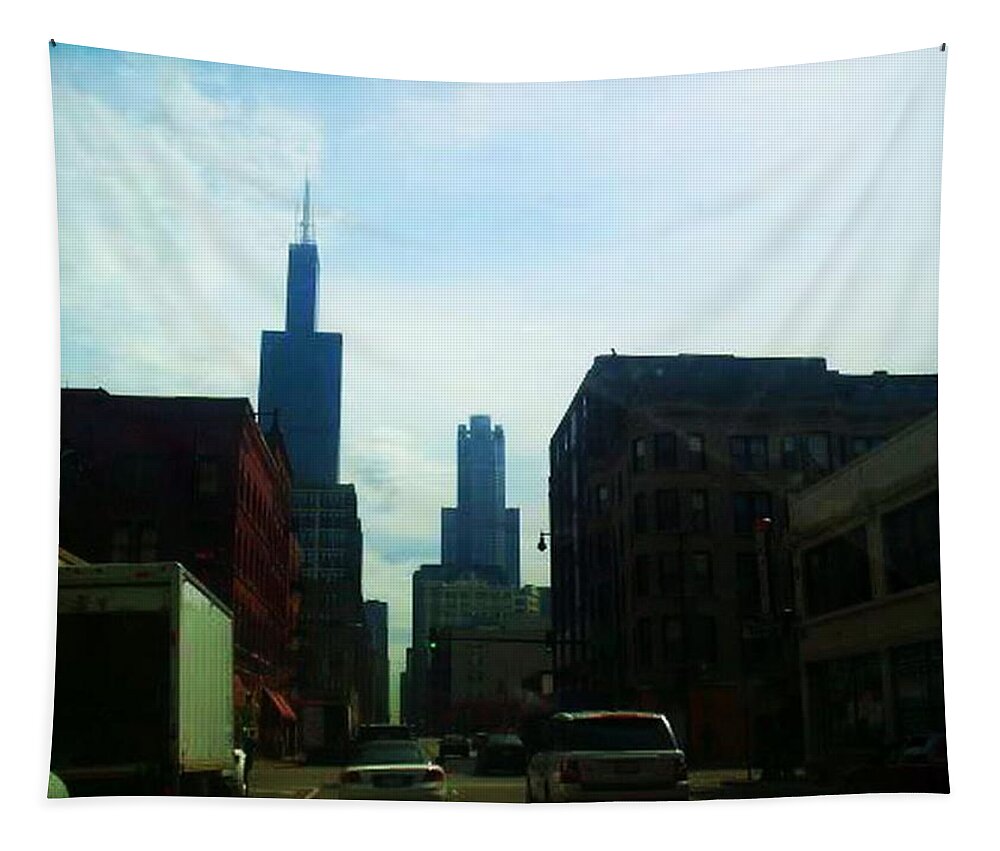 Chicago Tapestry featuring the photograph Chicago Flow by Samantha Lusby