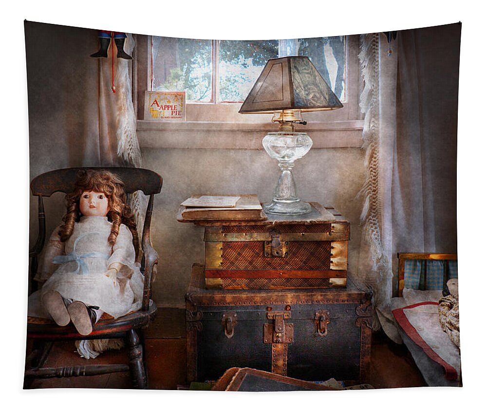 Haunted Dolls Tapestry featuring the photograph Children - Toy - A little girls room by Mike Savad