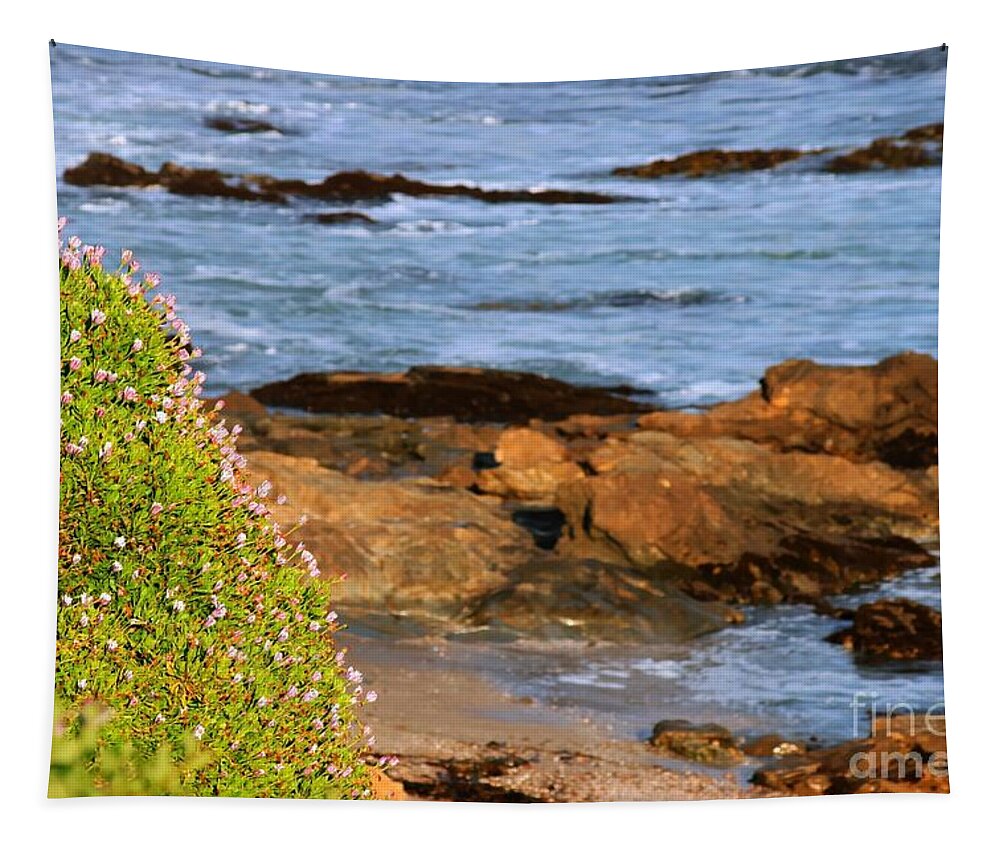 Cliff Tapestry featuring the photograph Cliff Flowers by Tap On Photo