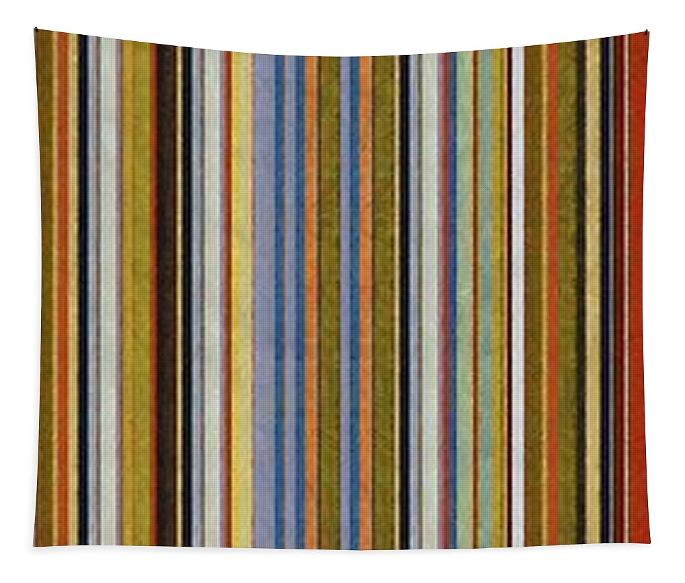 Textured Tapestry featuring the painting Comfortable Stripes Vlll by Michelle Calkins
