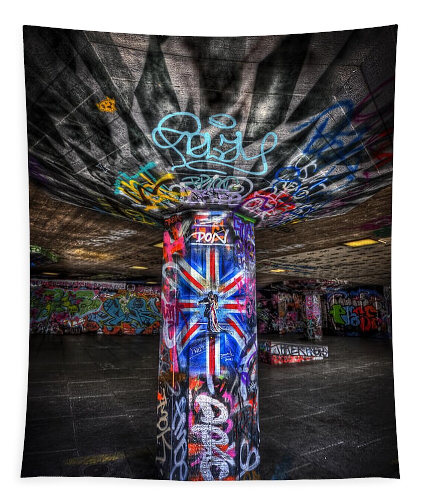 London Tapestry featuring the photograph Cool Brittania by Evelina Kremsdorf