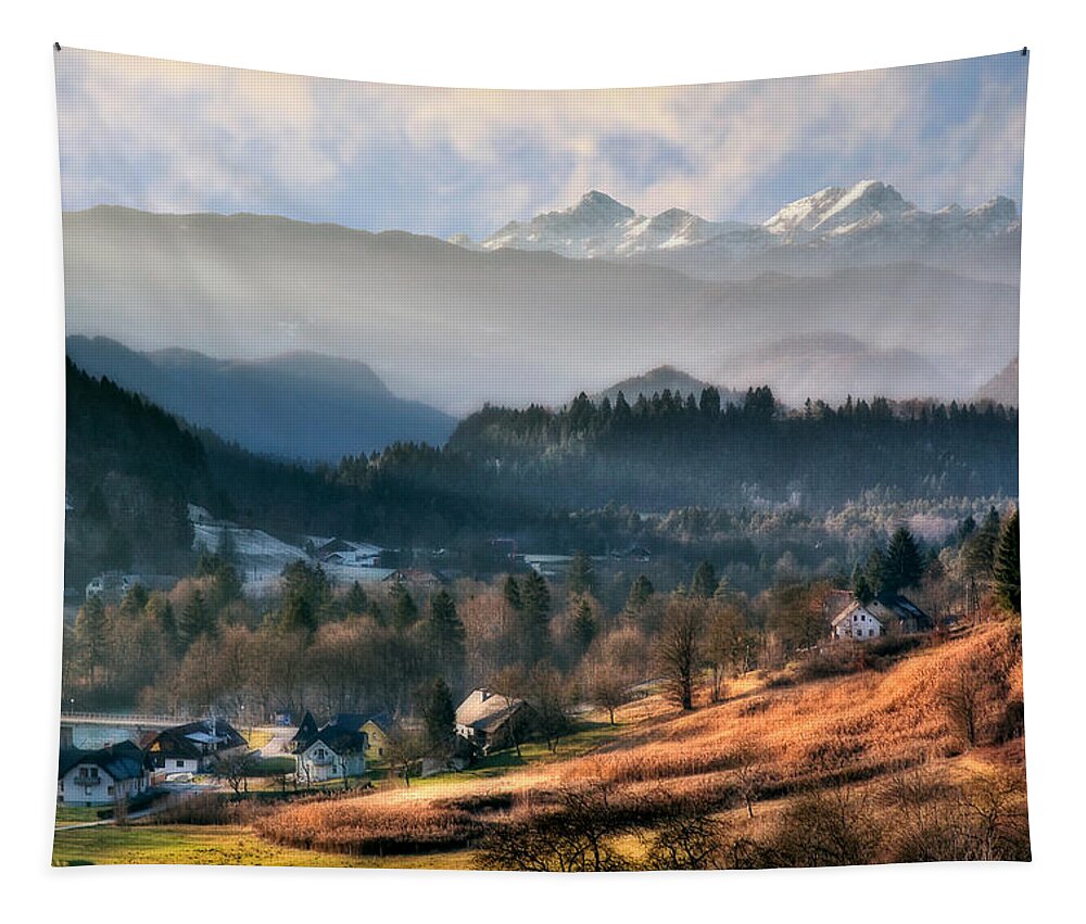 Slovenia Tapestry featuring the photograph Countryside. Slovenia by Juan Carlos Ferro Duque