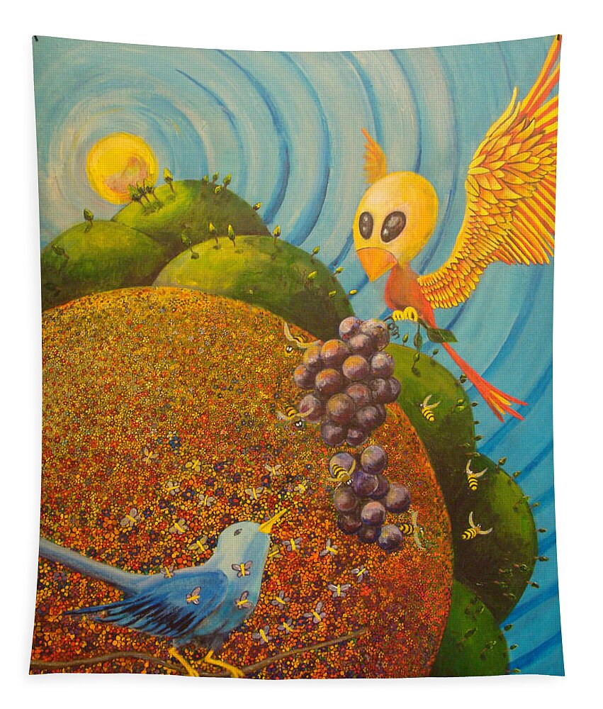 Creation Tapestry featuring the painting Creation by Mindy Huntress