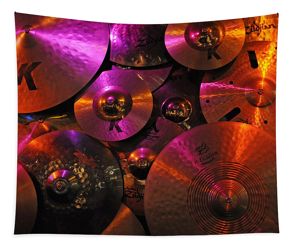 Cymbal Tapestry featuring the photograph Cymbalism by Mike Martin