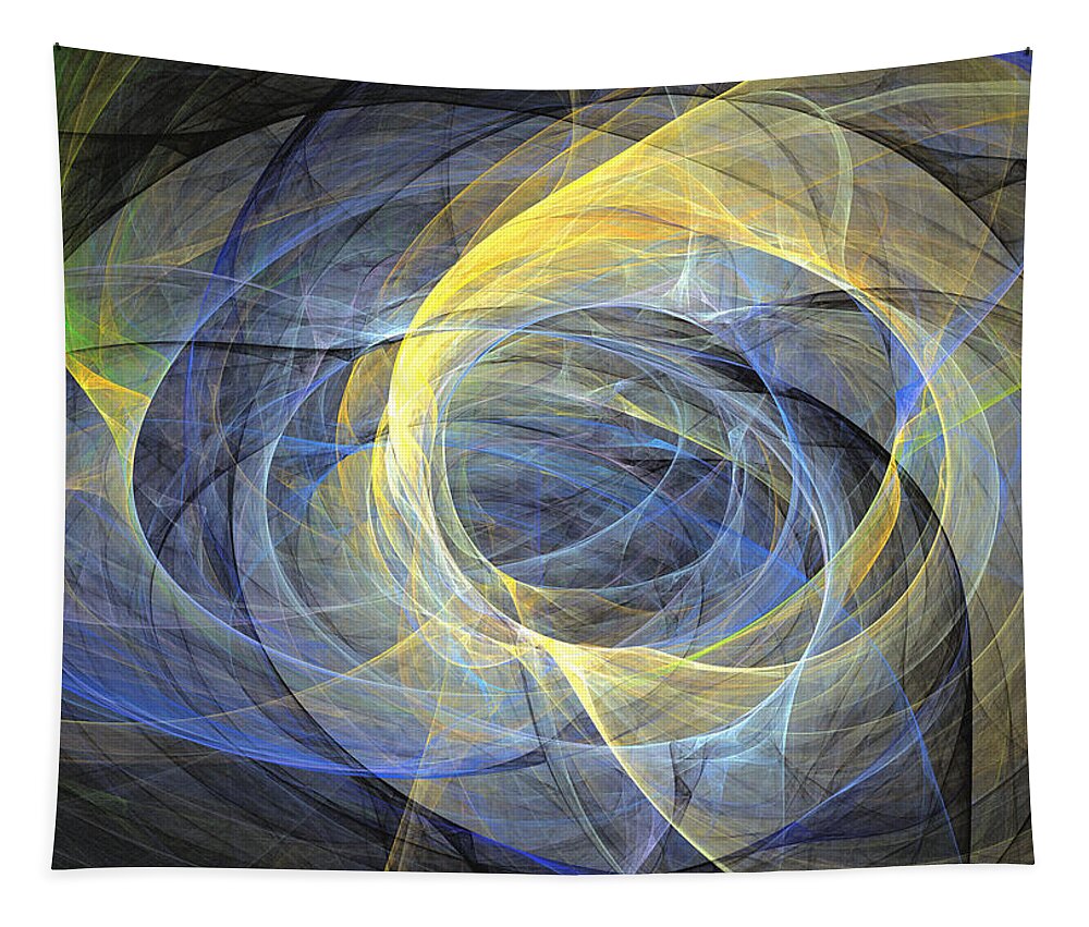 Art Tapestry featuring the digital art Delightful mood of abstracted mind by Sipo Liimatainen
