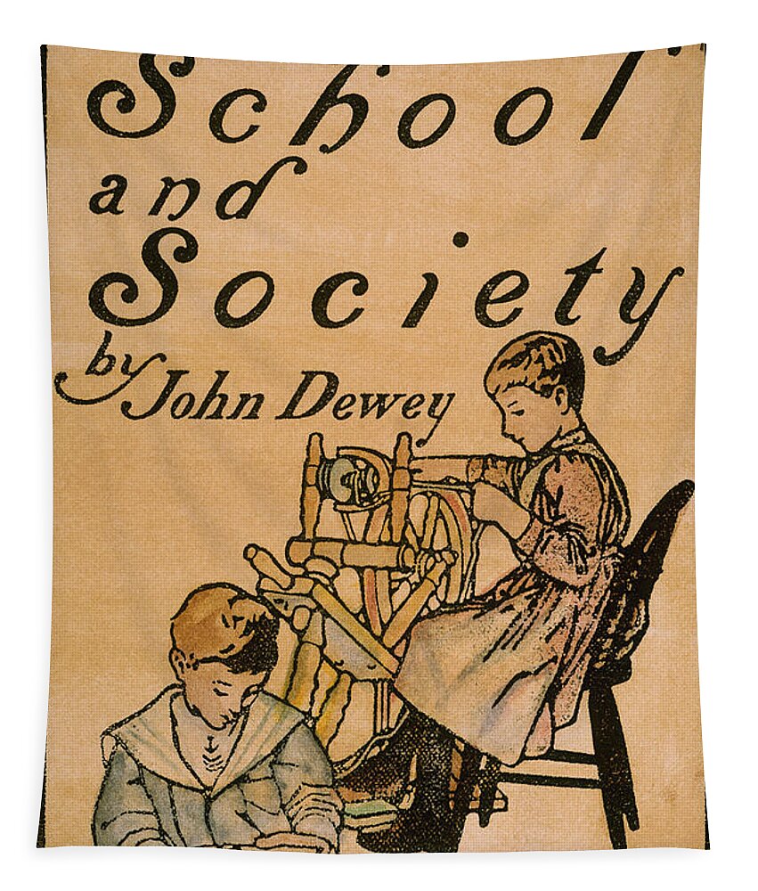 1899 Tapestry featuring the photograph Dewey: School & Society by Granger
