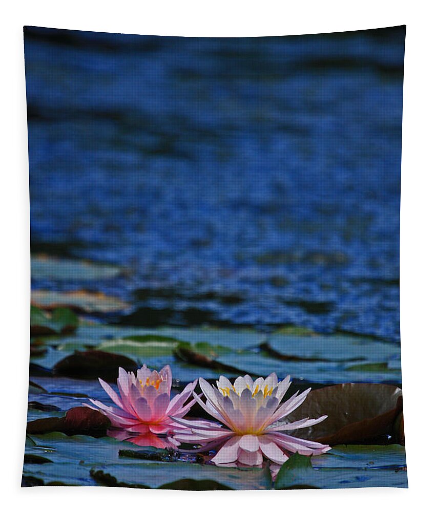 Lilies Tapestry featuring the photograph Double Lily by Karol Livote