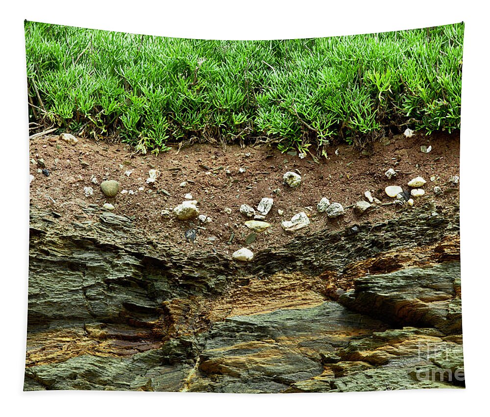 Earth Layers Tapestry featuring the photograph Earth cross section by Simon Bratt