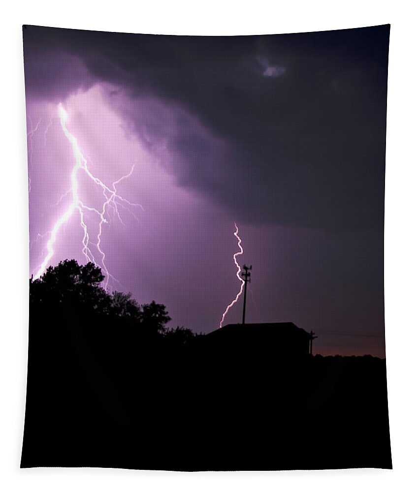 Lightning Tapestry featuring the photograph Electrifying Sky by Scott Wood