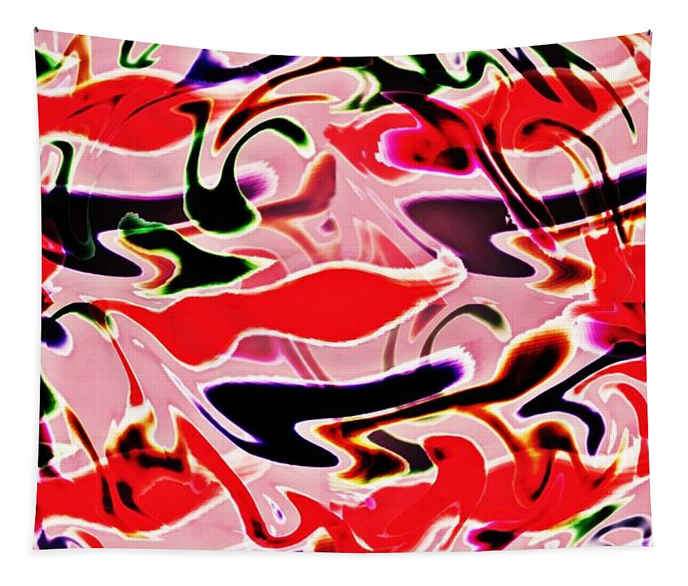 Abstract Tapestry featuring the digital art Evolve Abstract Painting by David Dehner