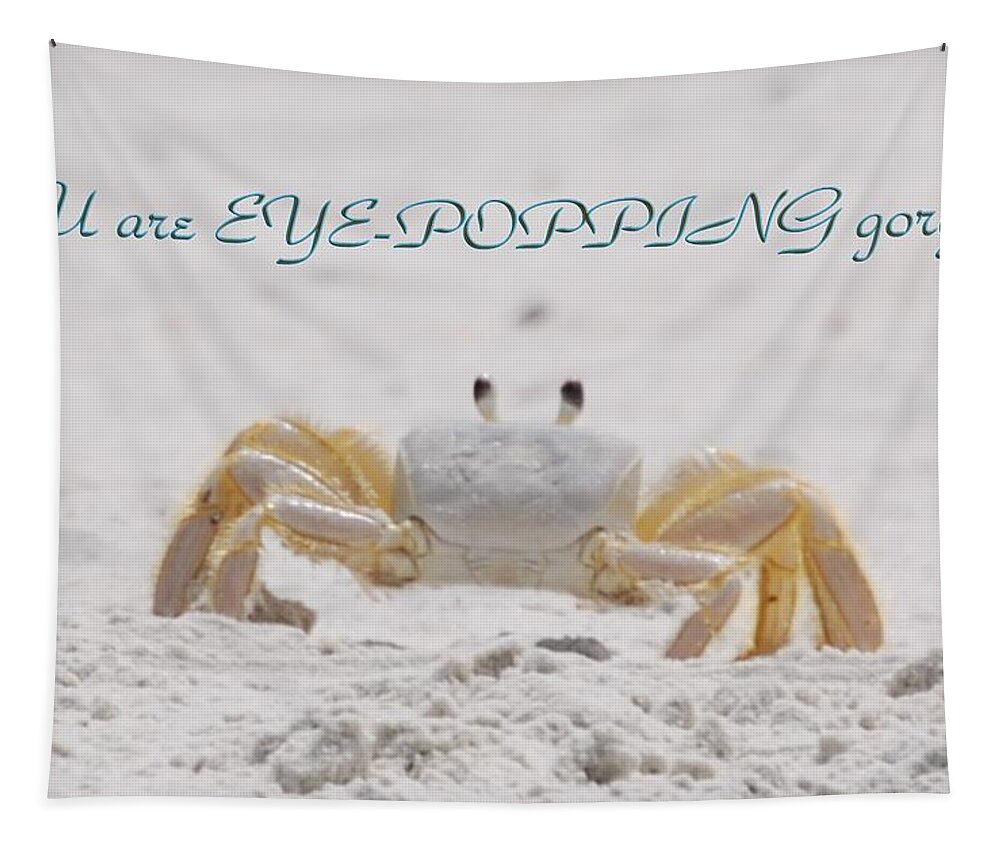 Crab Tapestry featuring the photograph Eye Popping Gorgeous by Judy Hall-Folde