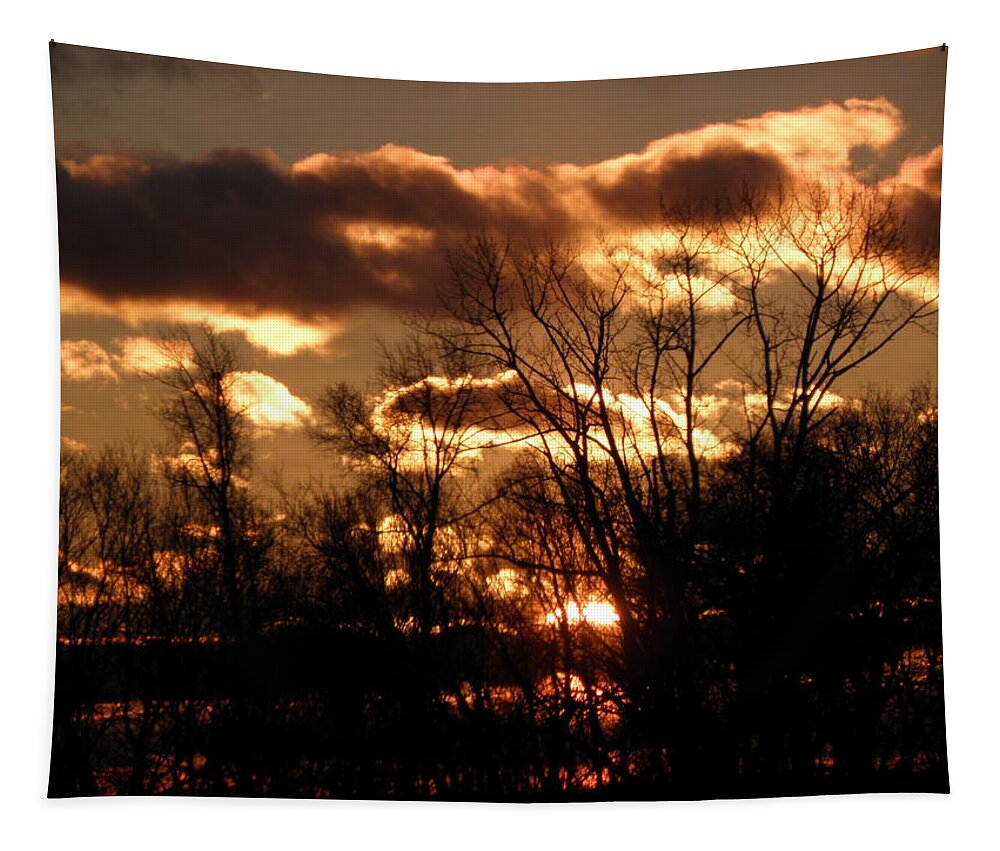 Fall Tapestry featuring the photograph Fall Sunset by Kim Galluzzo