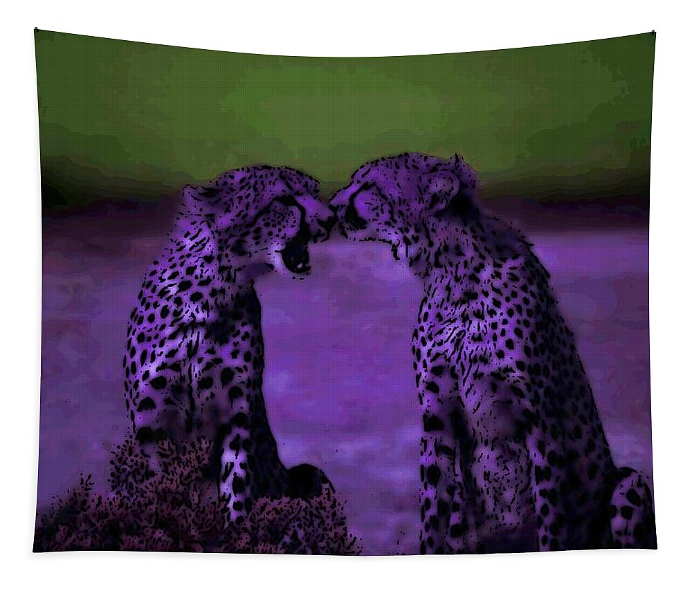 Cheetahs Tapestry featuring the photograph Feelings by George Pedro