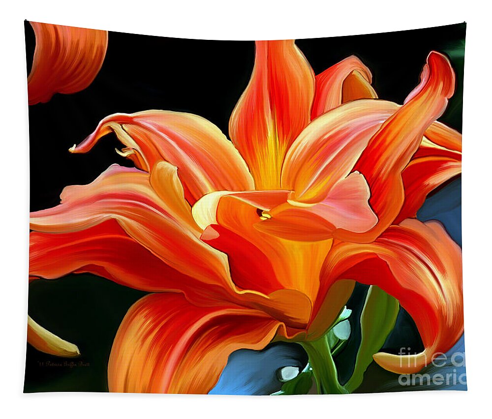 Flower Painting Tapestry featuring the painting Flaming Flower by Patricia Griffin Brett