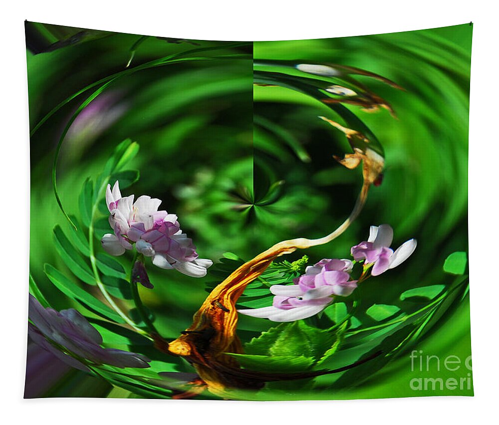 Abstract Tapestry featuring the photograph Flowers gone wild by Cindy Manero