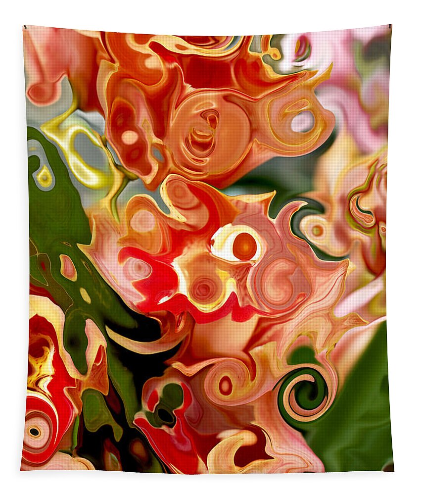 Flower Tapestry featuring the photograph Flowers in Abstraction by JoAnn Lense