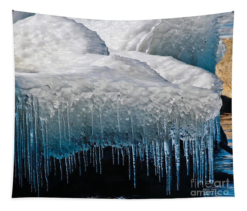 Frozen Foam Tapestry featuring the photograph Frozen Foam by Mitch Shindelbower