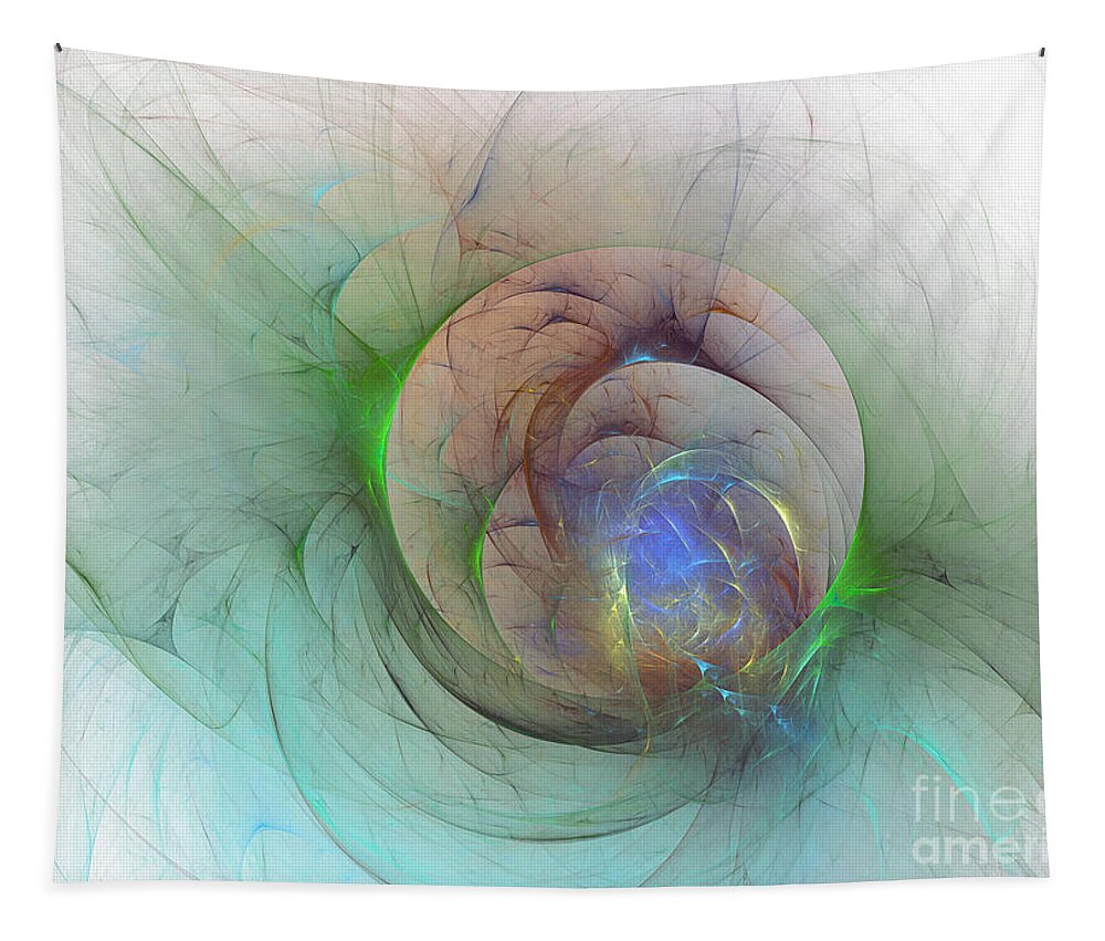 Abstract Tapestry featuring the digital art Gentle trance by Sipo Liimatainen
