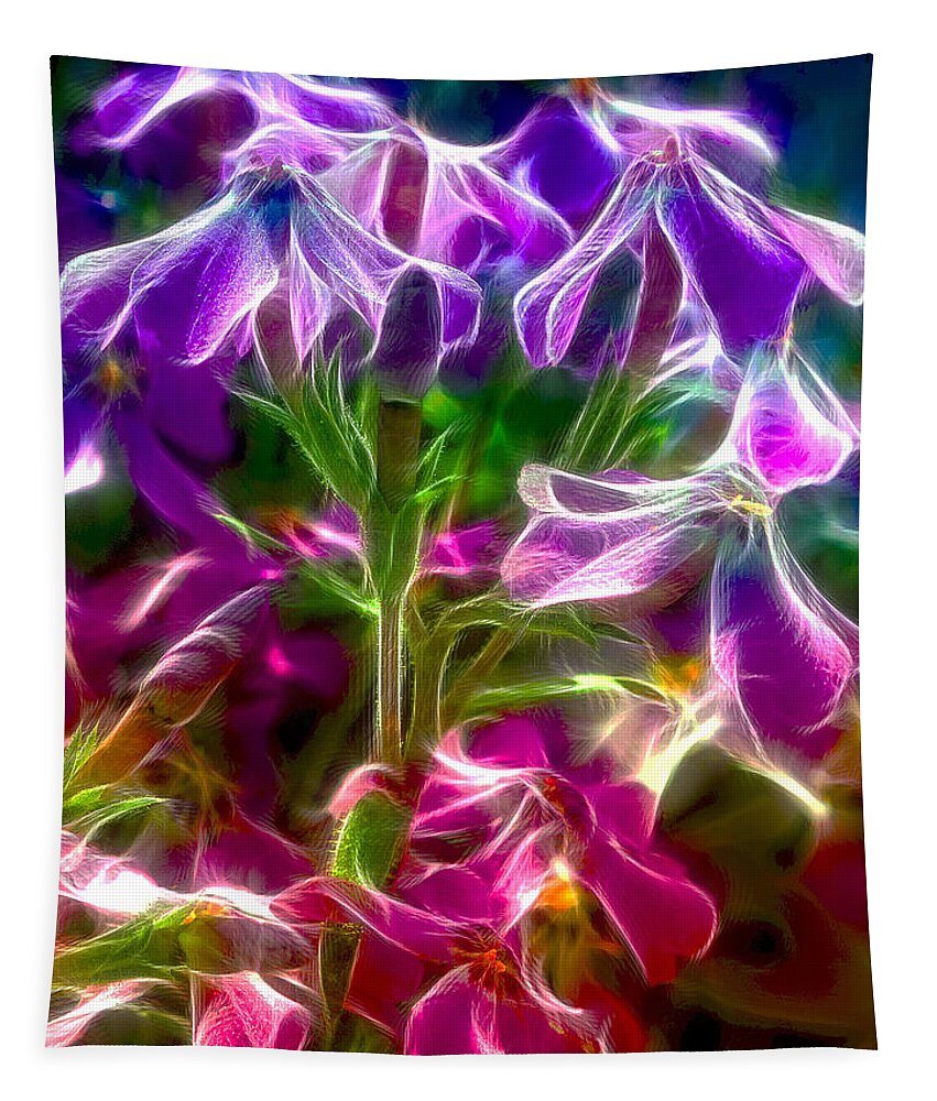 Flowers Tapestry featuring the photograph Ghosting Blooms by Bill and Linda Tiepelman