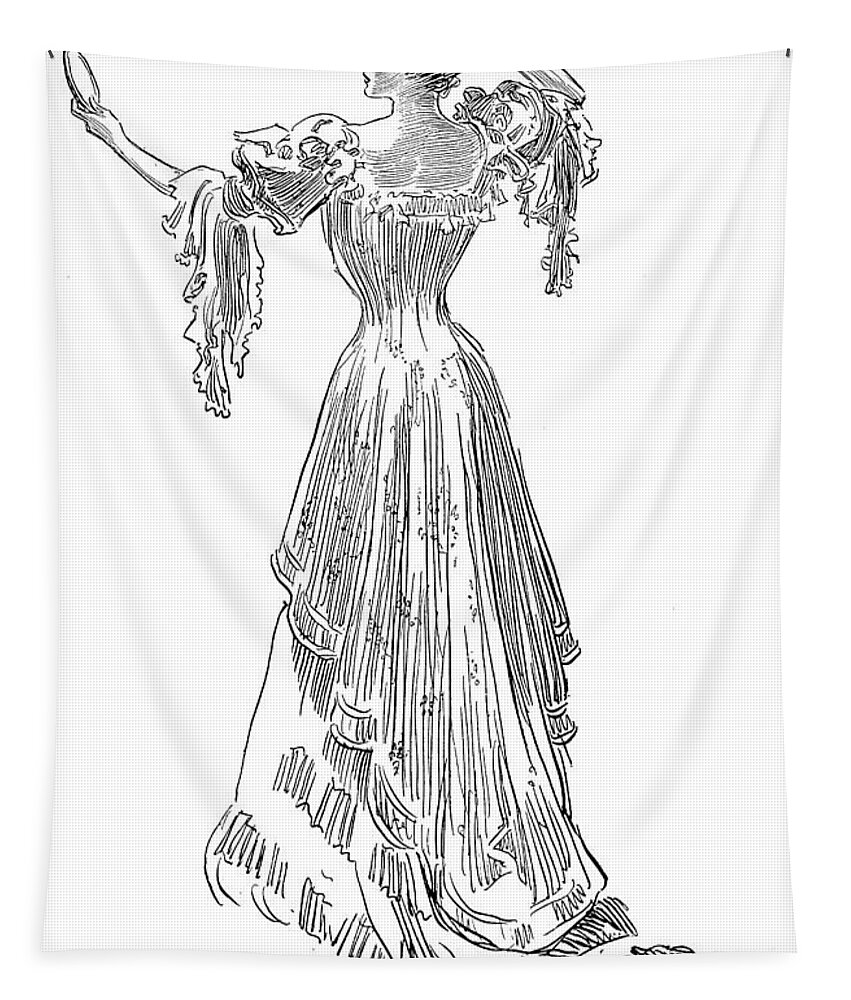1903 Tapestry featuring the photograph Gibson: Gibson Girl, 1903 by Granger