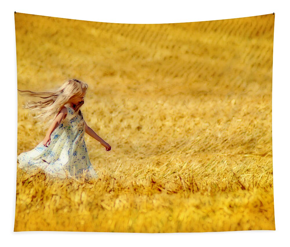 Girl Tapestry featuring the photograph Girl with the Golden Locks by Bill Pevlor