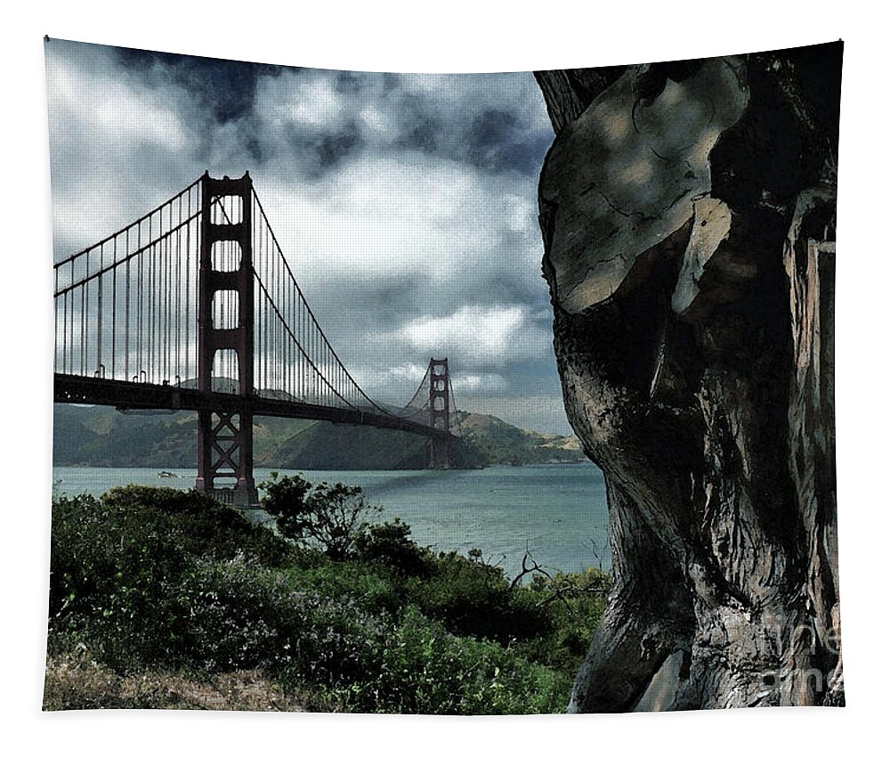 Golden Gate Bridge Tapestry featuring the photograph Golden Gate Bridge - 4 by Mark Madere