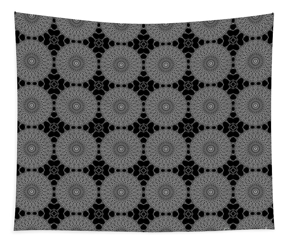 Clay Tapestry featuring the digital art Grey Doily by Clayton Bruster