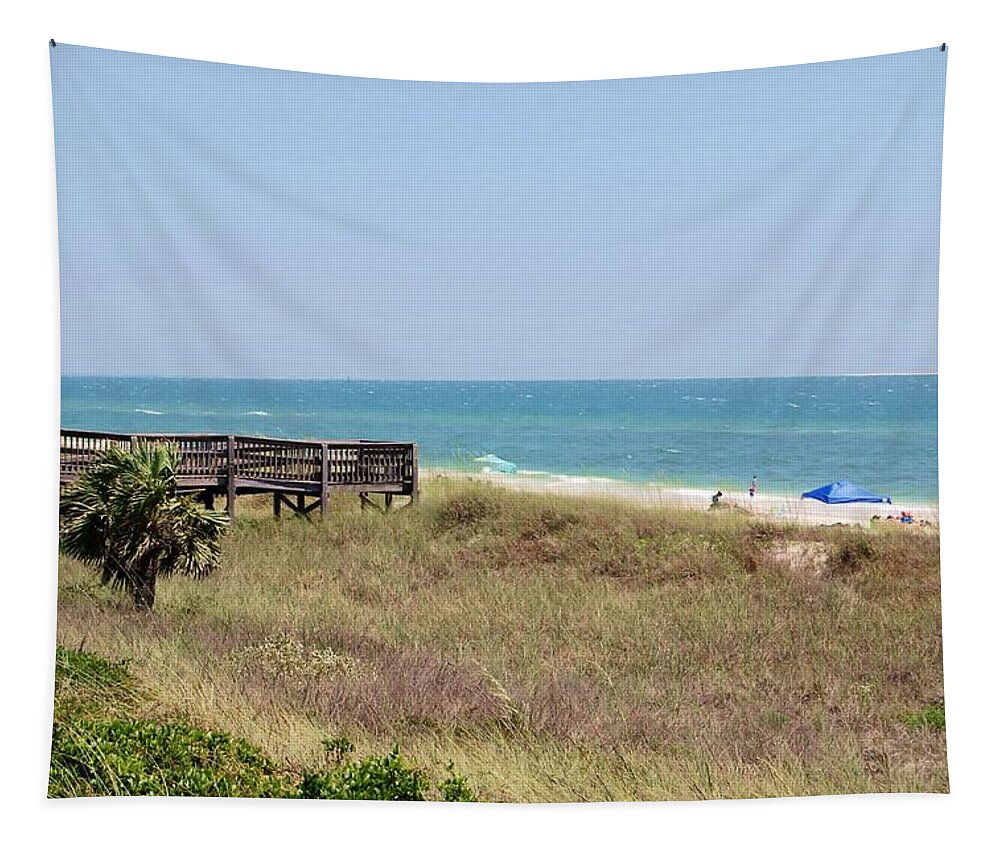 Beach Tapestry featuring the photograph Gulf Coast Florida Beach by Judy Hall-Folde