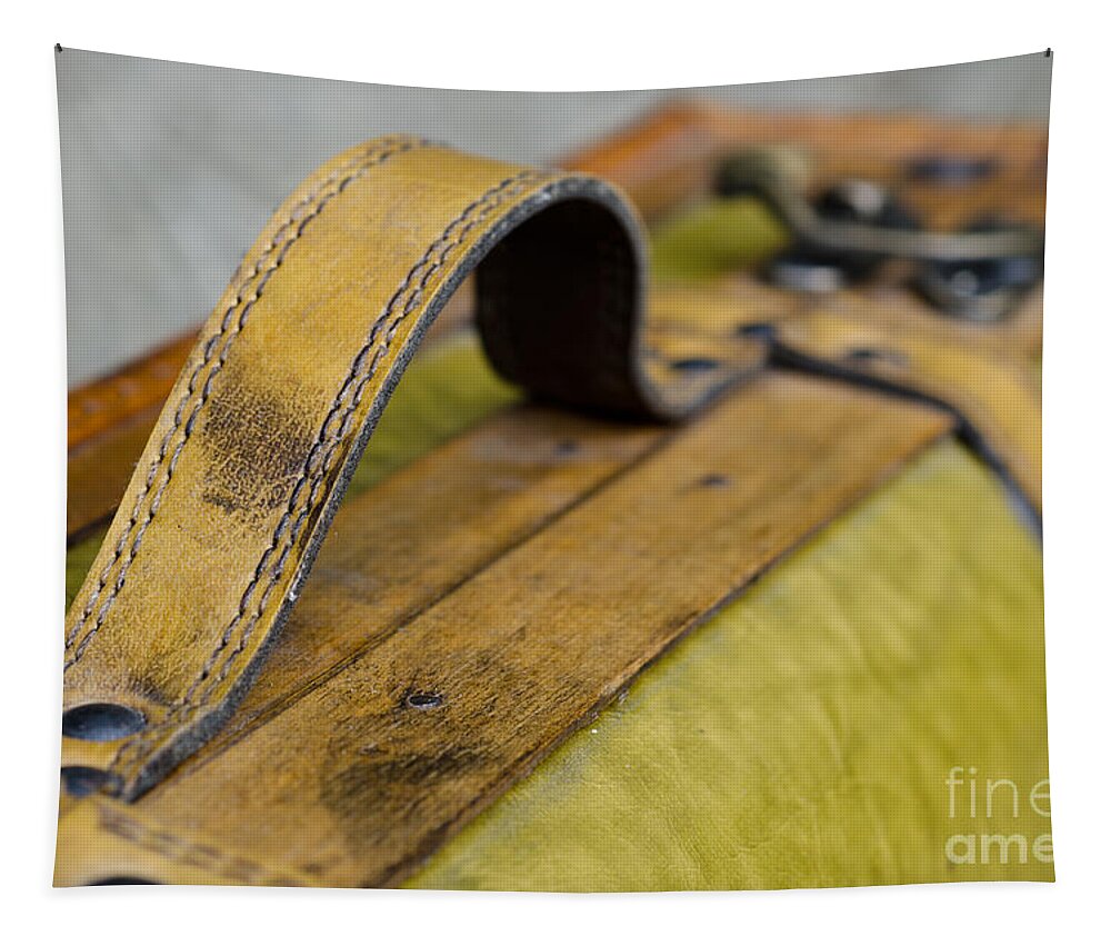 Handle Tapestry featuring the photograph Handle on a suitcase by Mats Silvan