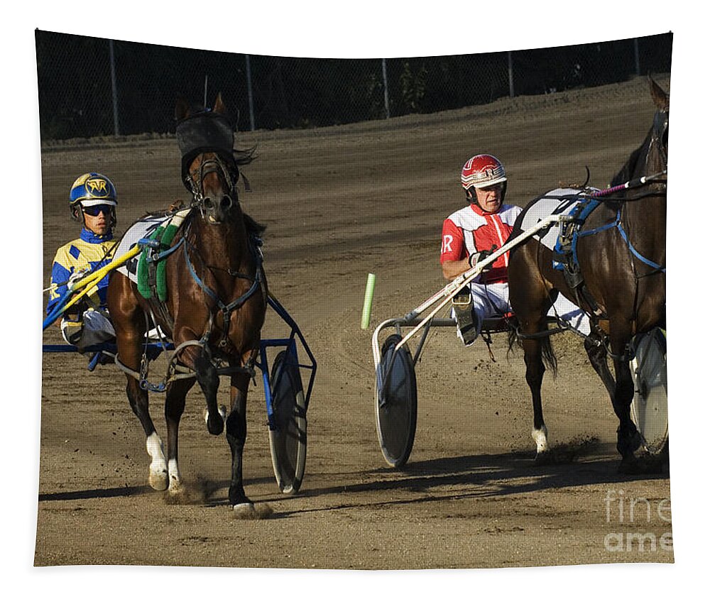 Harness Racing Tapestry featuring the photograph Harness Racing 10 by Bob Christopher