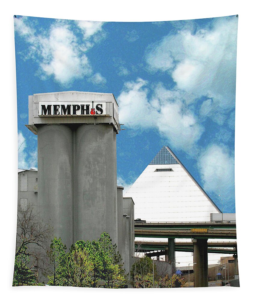 Silo Tapestry featuring the photograph Hello Memphis by Lizi Beard-Ward