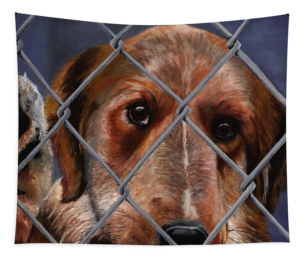 Pets Tapestry featuring the painting Help Release Me II by Vic Ritchey