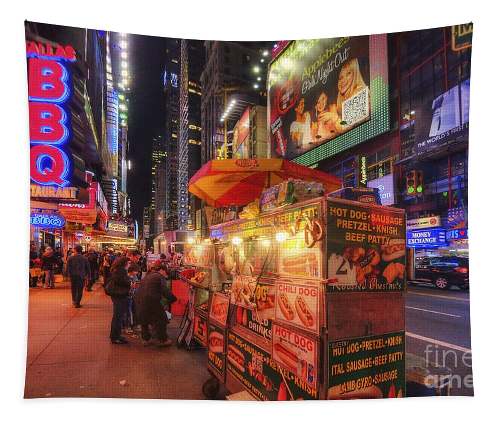 Art Tapestry featuring the photograph Hotdog Stands by Yhun Suarez