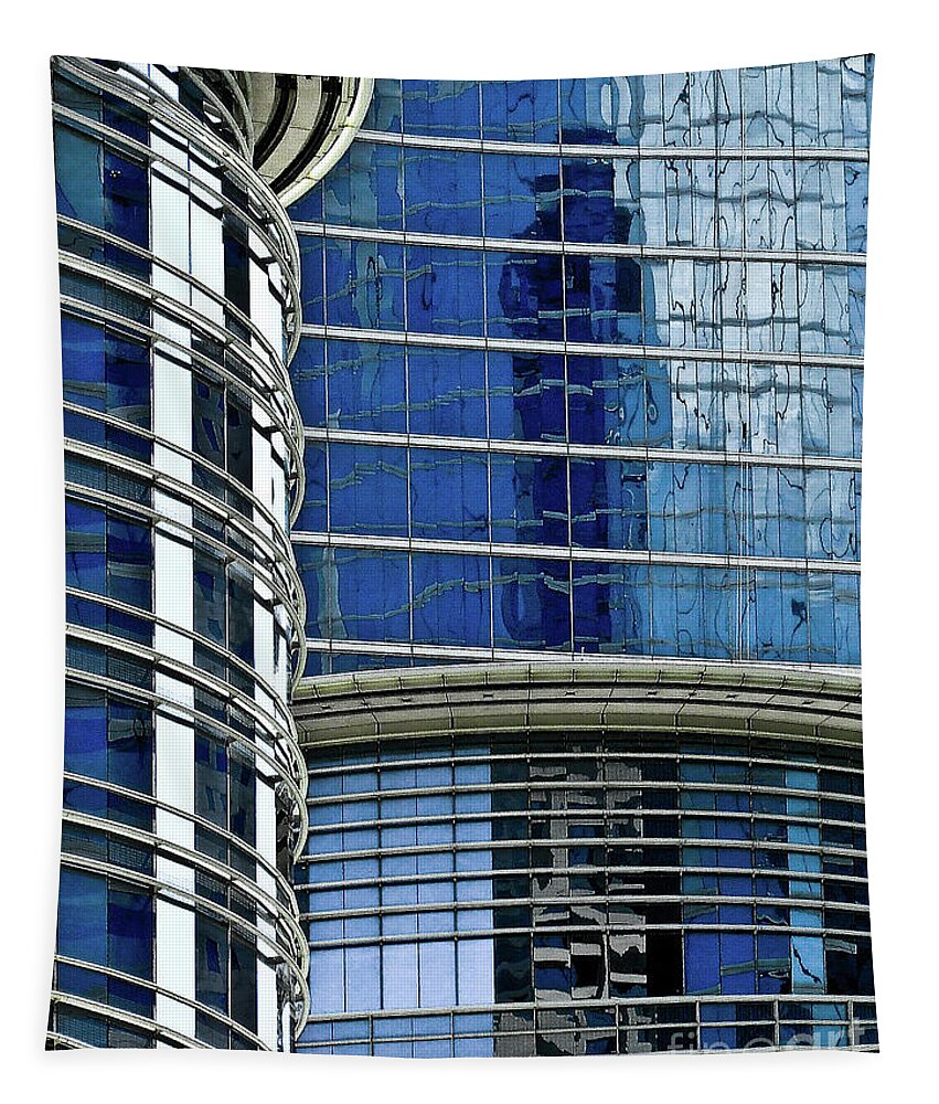 Architecture Tapestry featuring the photograph Houston Architecture 1 by Frances Ann Hattier