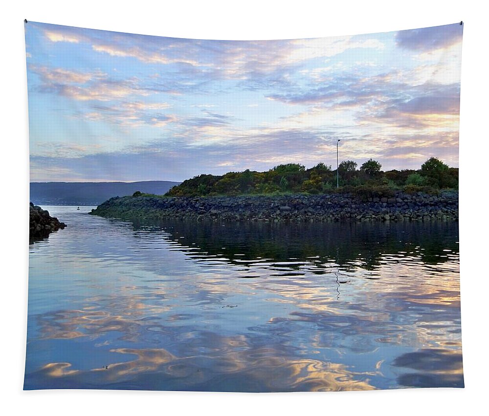 Inverkip Tapestry featuring the photograph Inverkip Marina by Lynn Bolt